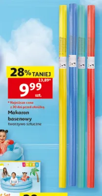 Makaron basenowy tworzywo sztuczne promocja w Auchan