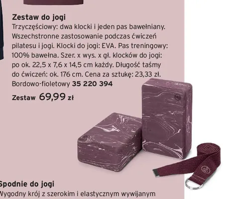 Zestaw do jogi Tchibo bordowo-fioletowy promocja w Tchibo