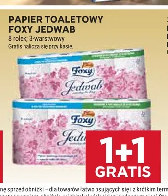 Papier toaletowy Foxy Jedwab 3-warstwowy 8-pak promocja w Stokrotka
