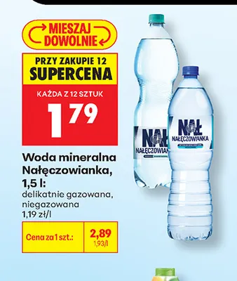 Woda mineralna niegazowana Nałęczowianka promocja w Biedronka
