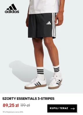 Szorty sportowe Adidas Essentials 3-Stripes promocja w Adidas