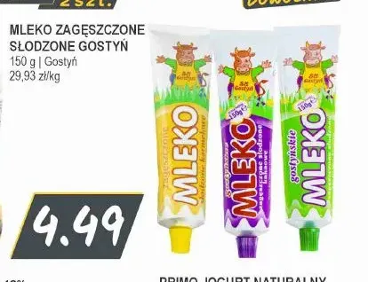 Mleko zagęszczone słodzone Gostyń promocja w Słoneczko