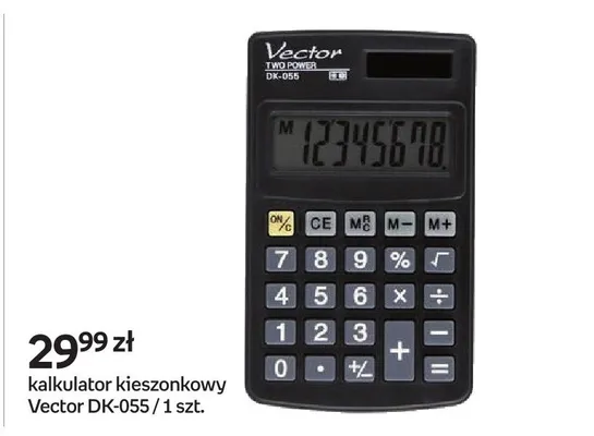 Kalkulator kieszonkowy Vector DK-055 promocja w Empik