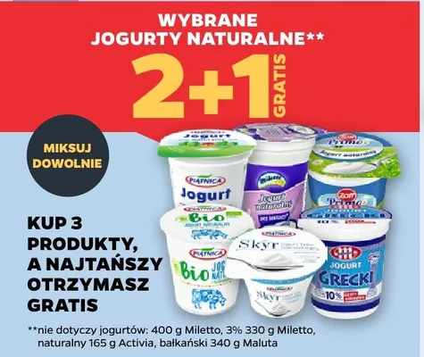 Jogurt naturalny promocja w Netto