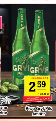 Piwo Gryf Pils Amber promocja w Gram Market