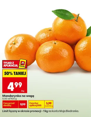 Mandarynka na wagę promocja w Biedronka