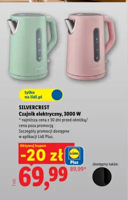 Czajnik elektryczny Silvercrest 3000W promocja w Lidl