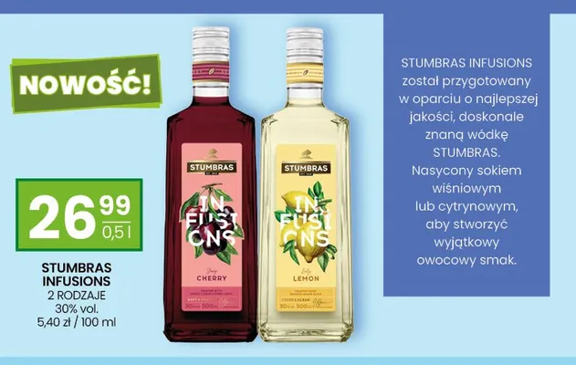 Wódka smakowa Stumbras Infusions Cherry promocja w Twój Market
