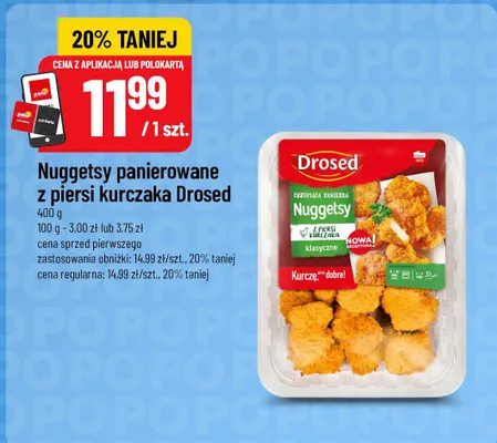Nuggetsy panierowane z piersi kurczaka Drosed promocja w POLOmarket