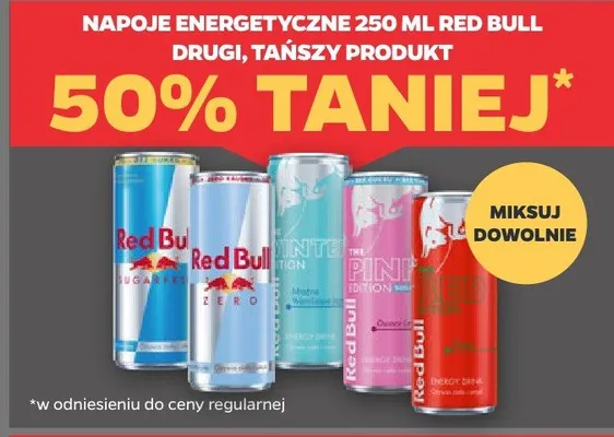 Napoje energetyczne Red Bull promocja w Netto