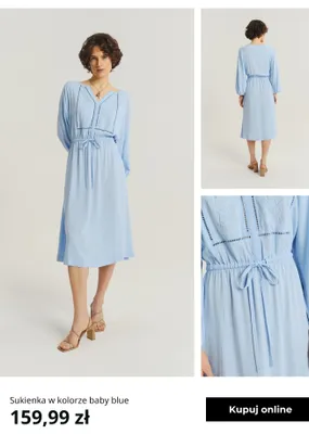 Sukienka Greenpoint w kolorze baby blue promocja w Greenpoint