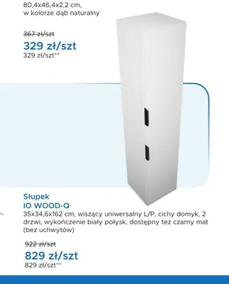 Słupek IO WOOD-Q promocja w Blu Salony Łazienek