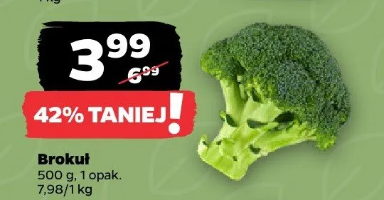 Brokuł 500 g promocja w Netto