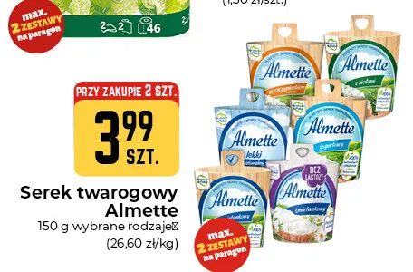 Serek twarogowy Almette z czosnkiem promocja w Społem Częstochowa