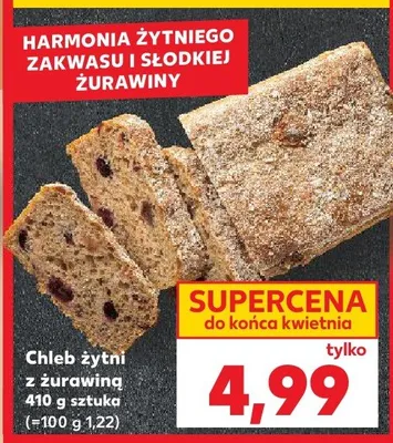 Chleb żytni z żurawiną 410 g promocja w Kaufland