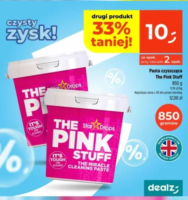 Pasta czyszcząca Star Drops The Pink Stuff promocja w Dealz