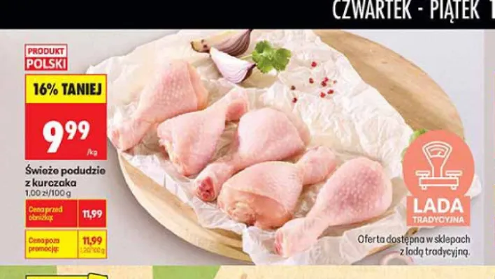 Świeże podudzie z kurczaka promocja w Biedronka