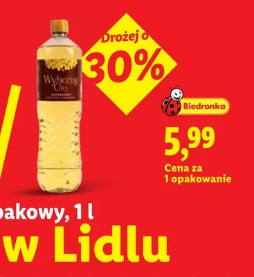 Olej rzepakowy Wyborny promocja w Lidl