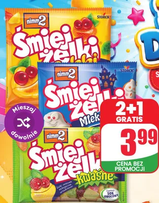 Żelki Nimm2 śmiejżelki mlekosmici promocja w Dino