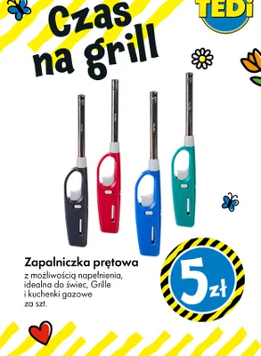 Zapalniczka prętowa z możliwością napełnienia promocja w Tedi