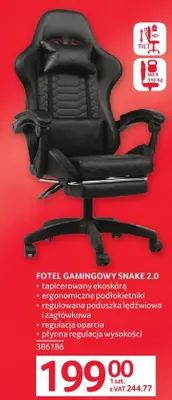 Fotel gamingowy Snake 2.0 promocja w Selgros