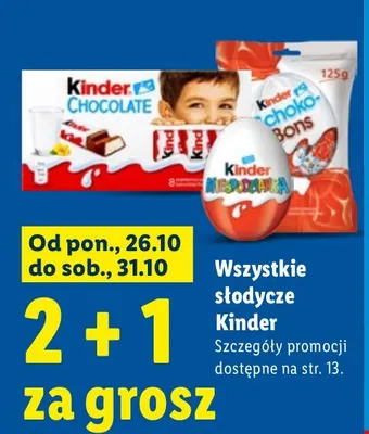 Czekolada Kinder Chocolate promocja w Lidl