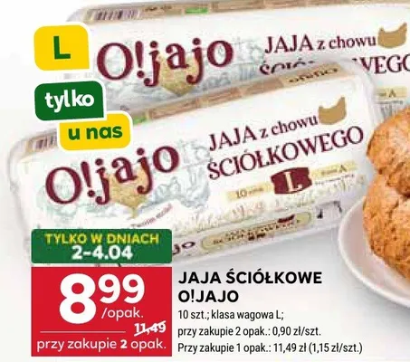 Jaja ściółkowe Oljajo promocja w Stokrotka