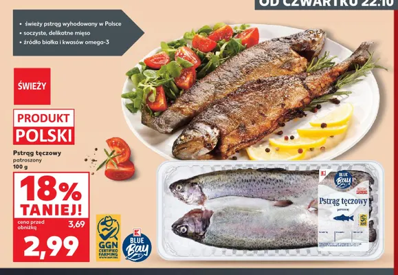 Pstrąg tęczowy patroszony Blue Bay promocja w Kaufland