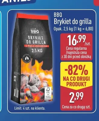 Brykiet do grilla BBQ promocja w Aldi
