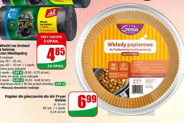 Papier do pieczenia do Air Fryer Gosia promocja w Dino