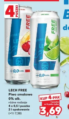 Piwo smakowe Lech Free 0% alk. różne rodzaje promocja w Kaufland