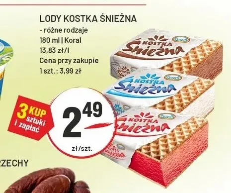 Lody Kostka Śnieżna promocja w Sedal