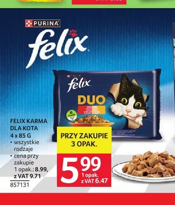 Karma dla kota Felix 4-pak promocja w Selgros