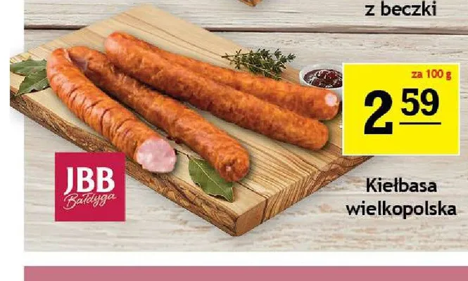 Kiełbasa wielkopolska JBB Bałdyga promocja w Gram Market