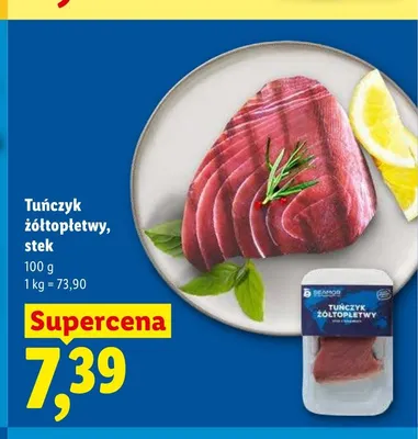 Tuńczyk żółtopłetwy stek Seamor promocja w Lidl