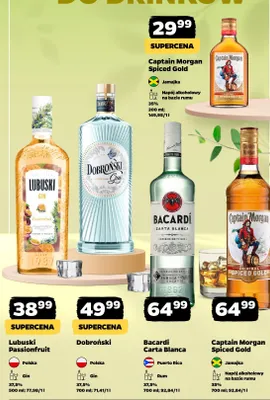Napój alkoholowy na bazie rumu Captain Morgan Spiced Gold promocja w Netto