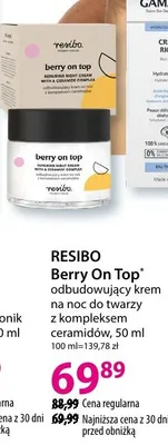 Berry On Top odbudowujący krem na noc do twarzy z kompleksem ceramidów promocja w Hebe
