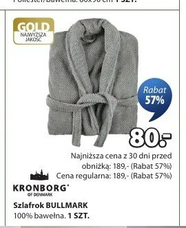 Szlafrok BULLMARK 100% bawełna promocja w Jysk