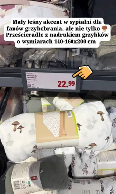 Prześcieradło z gumką Livarno z nadrukiem w grzybki promocja w Lidl