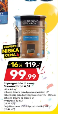 Impregnat do drewna Drewnochron 4,5l promocja w Bricomarche