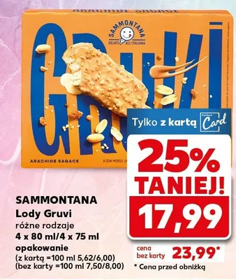 Lody Gruvi różne rodzaje promocja w Kaufland