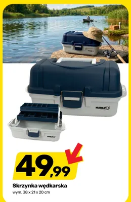Skrzynka wędkarska Marlin 38x21x20 cm promocja w Bricomarche