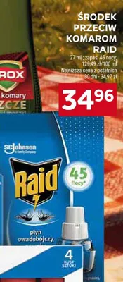 Środek przeciw komarom Raid zapas 45 nocy promocja w Stokrotka