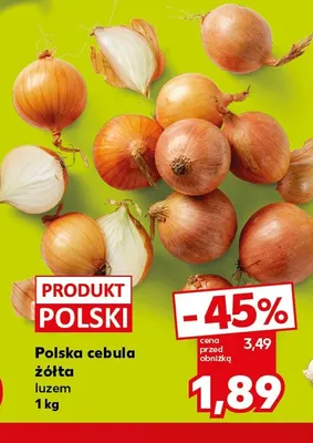 Cebula żółta polska luzem promocja w Kaufland