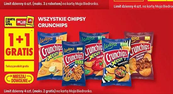 Chipsy Crunchips promocja w Biedronka