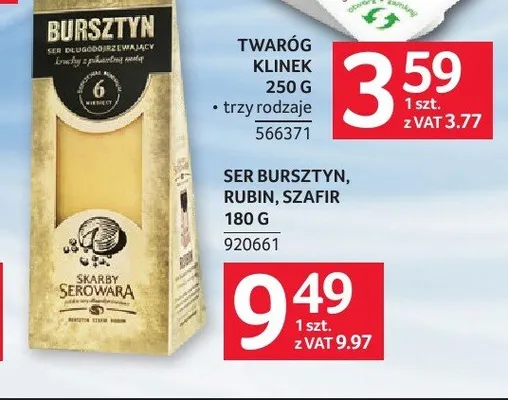 Ser Bursztyn Skarby Serowara promocja w Selgros