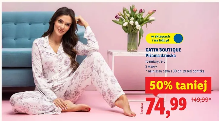 Piżama damska Gatta Boutique promocja