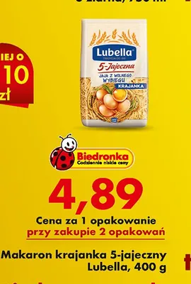 Makaron krajanka 5-jajeczny  promocja w Biedronka