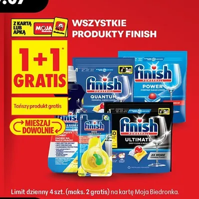 Tabletki do zmywarki Finish Quantum Ultimate promocja w Biedronka