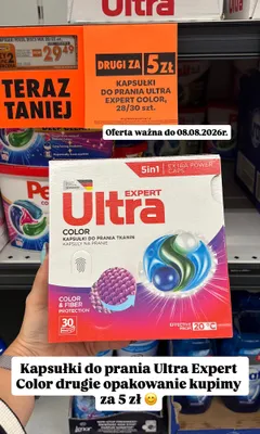 Kapsułki do prania Ultra Expert Color promocja w Biedronka